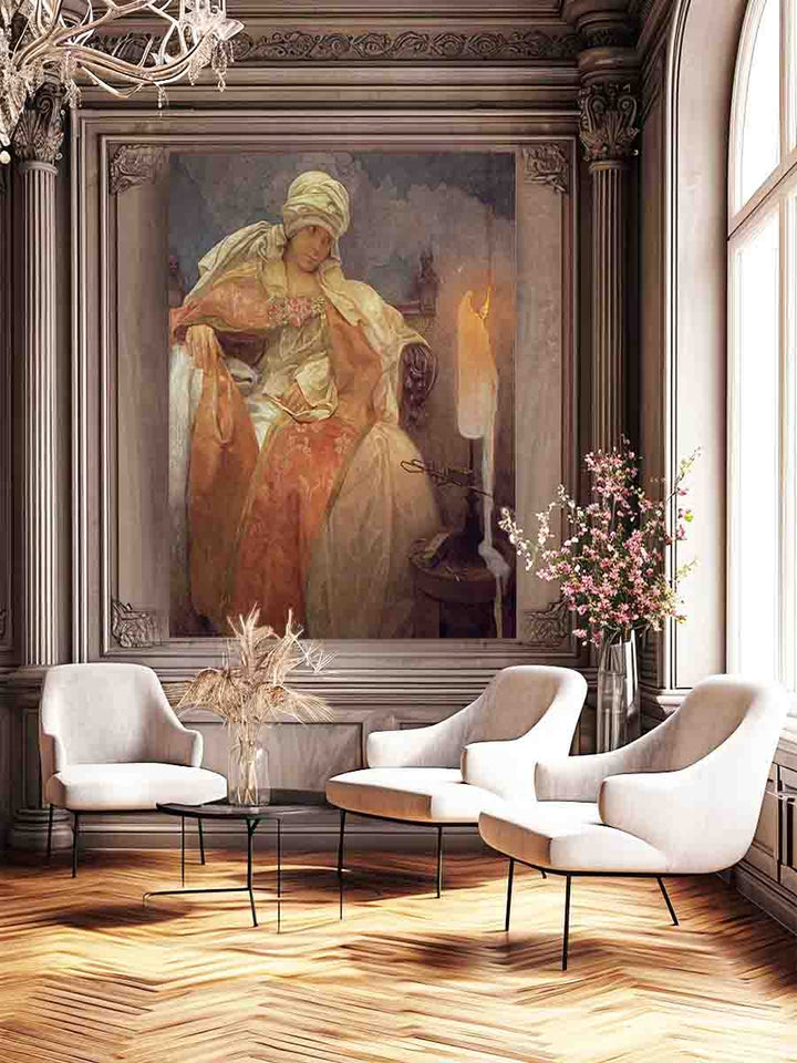 Woman With a Burning Candle