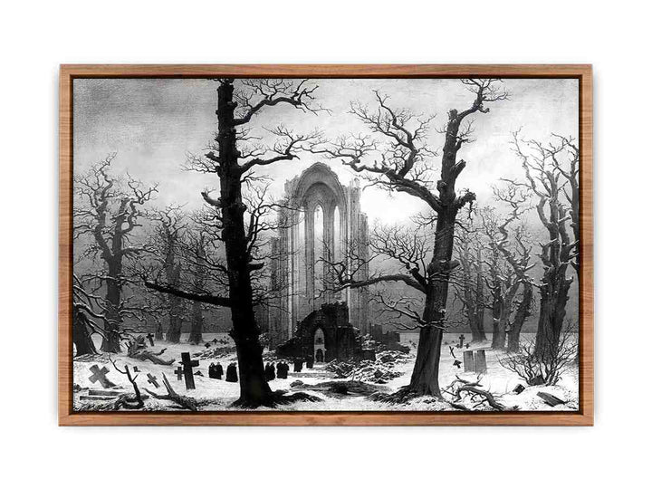 Monastery Graveyard In The Snow