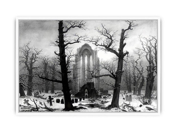 Monastery Graveyard In The Snow