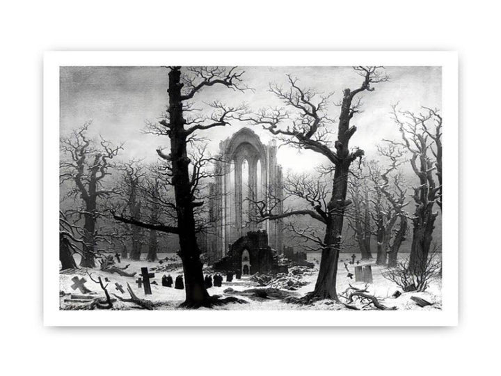 Monastery Graveyard In The Snow