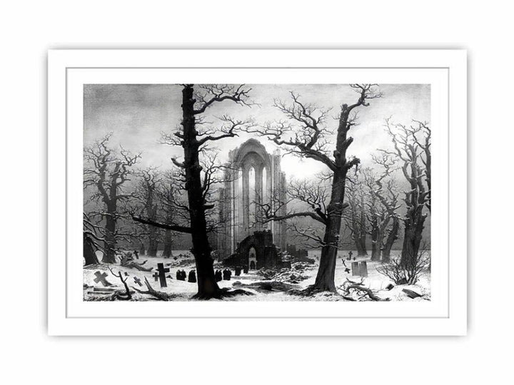 Monastery Graveyard In The Snow
