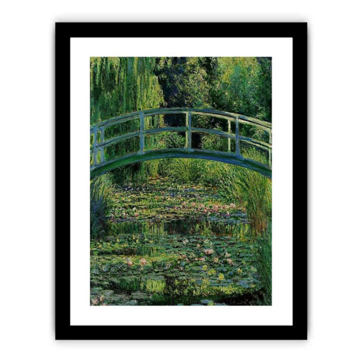 Bridge Over Rose  Water Lily Pond