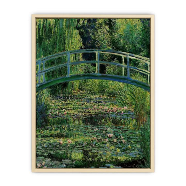 Bridge Over Rose  Water Lily Pond