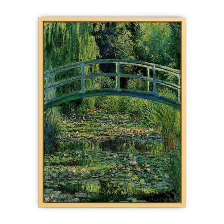 Bridge Over Rose  Water Lily Pond