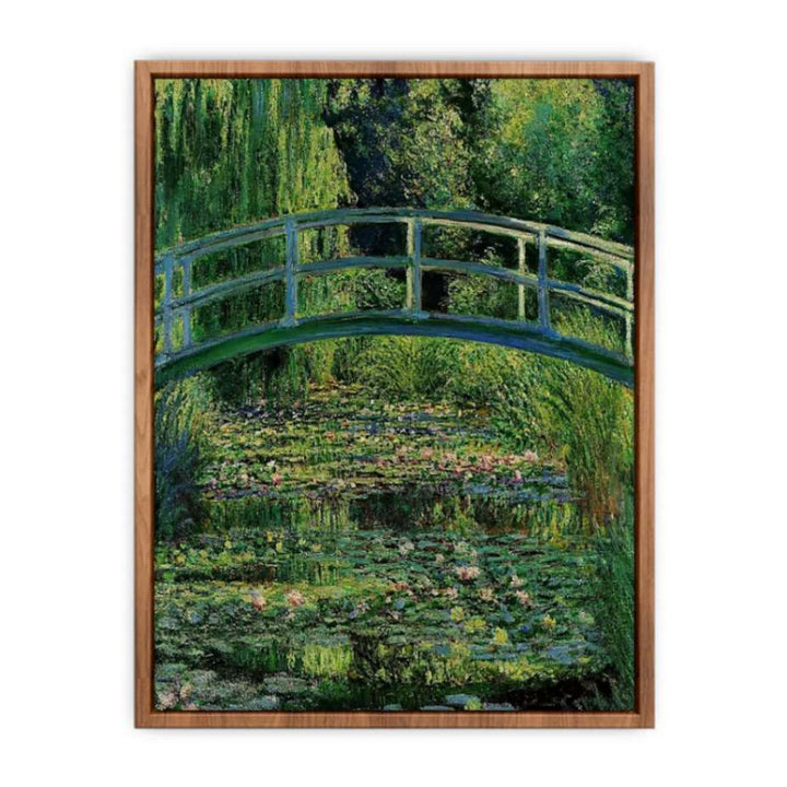 Bridge Over Rose  Water Lily Pond