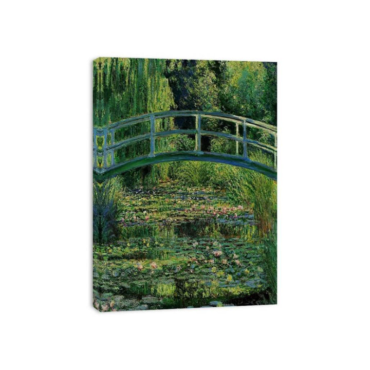 Bridge Over Rose  Water Lily Pond