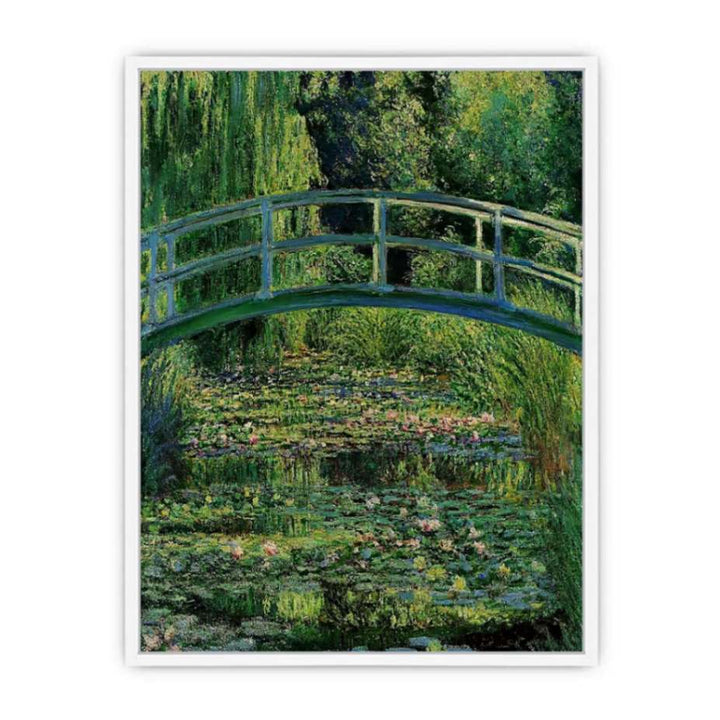 Bridge Over Rose  Water Lily Pond