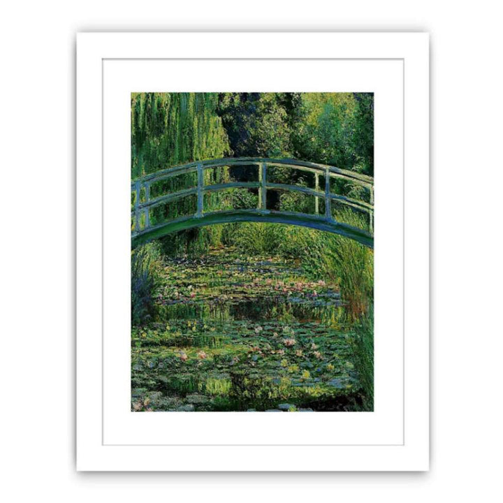Bridge Over Rose  Water Lily Pond