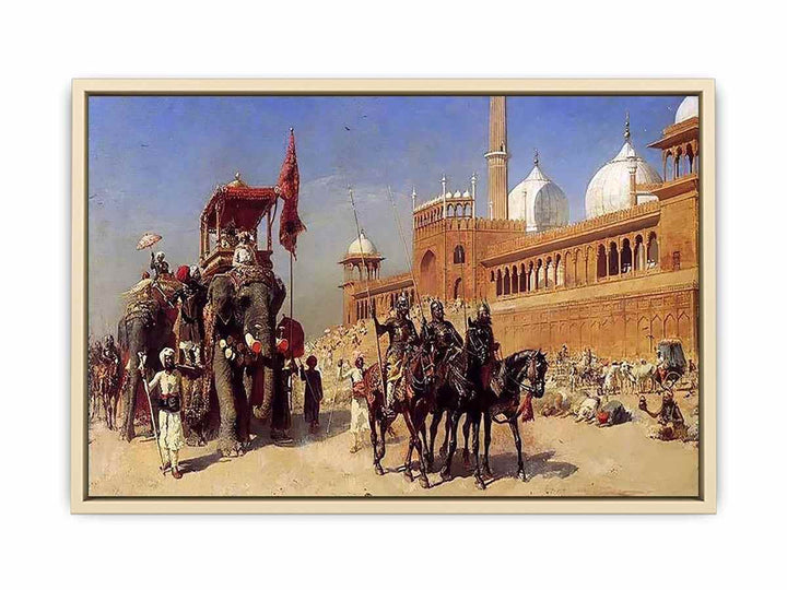 Great Mogul And His Court Returning From The Great Mosque At Delhi India