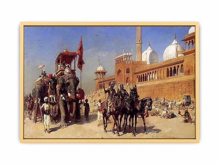 Great Mogul And His Court Returning From The Great Mosque At Delhi India