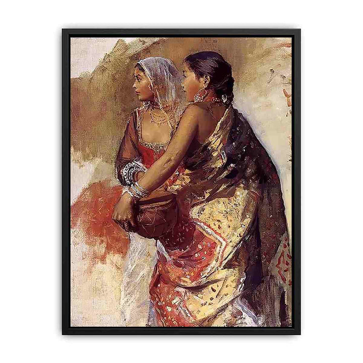 Sketch Two Nautch Girls