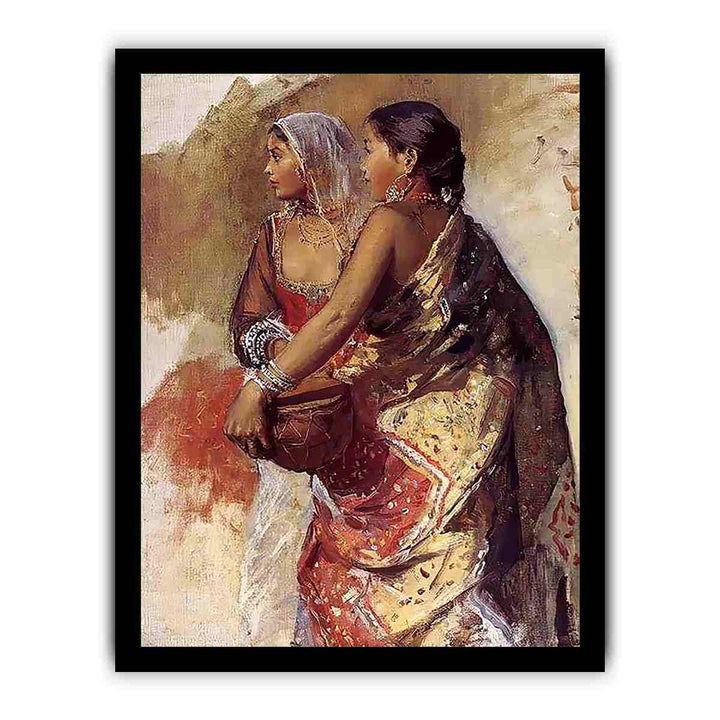 Sketch Two Nautch Girls
