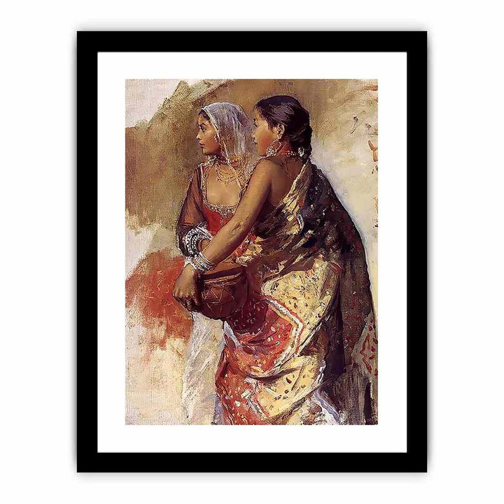 Sketch Two Nautch Girls