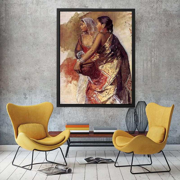 Sketch Two Nautch Girls