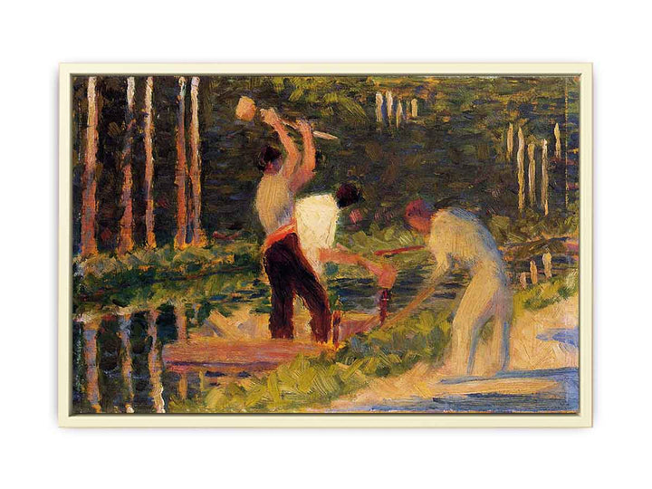Men Laying Stakes