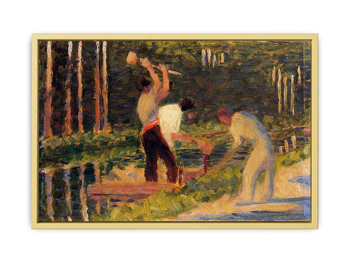 Men Laying Stakes