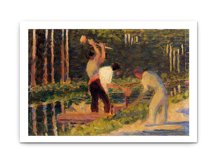 Men Laying Stakes
