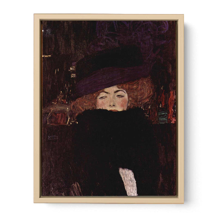 Lady With Hat And Feather Boa