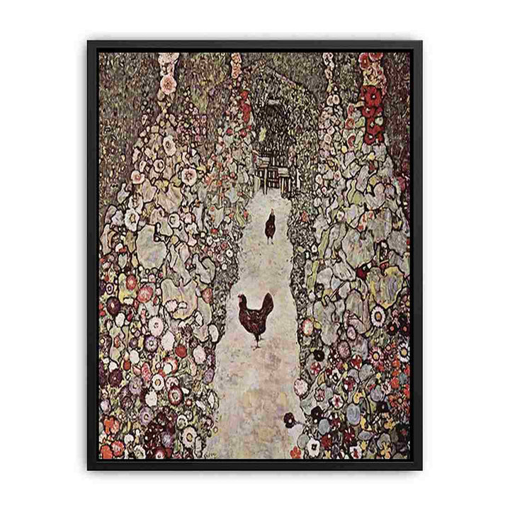 Garden with Roosters by Gustav Klimt