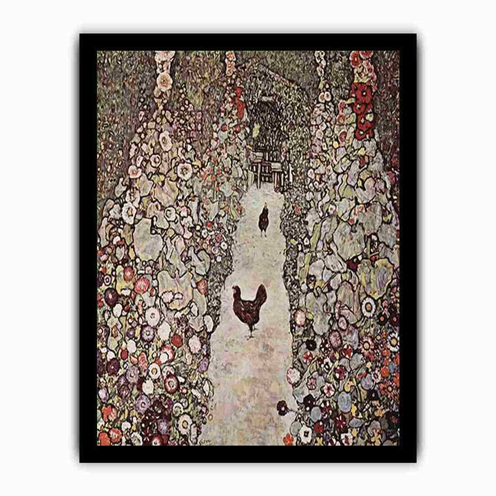 Garden with Roosters by Gustav Klimt