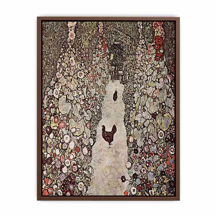 Garden with Roosters by Gustav Klimt