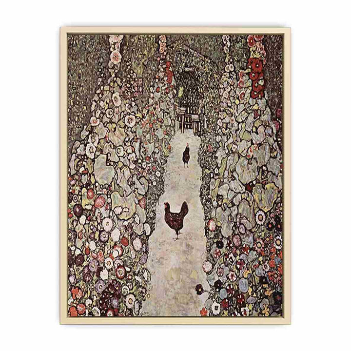 Garden with Roosters by Gustav Klimt