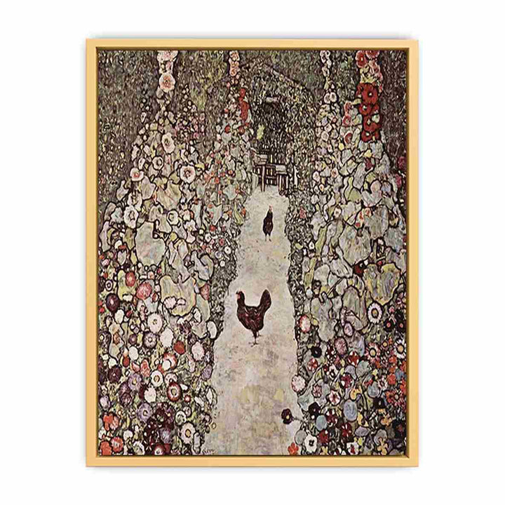Garden with Roosters by Gustav Klimt