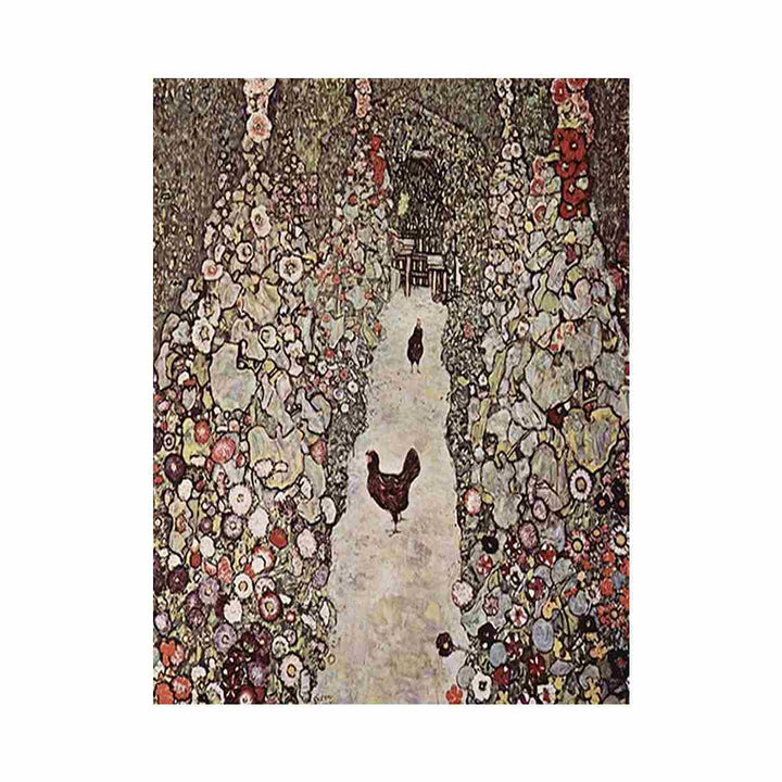 Garden with Roosters by Gustav Klimt