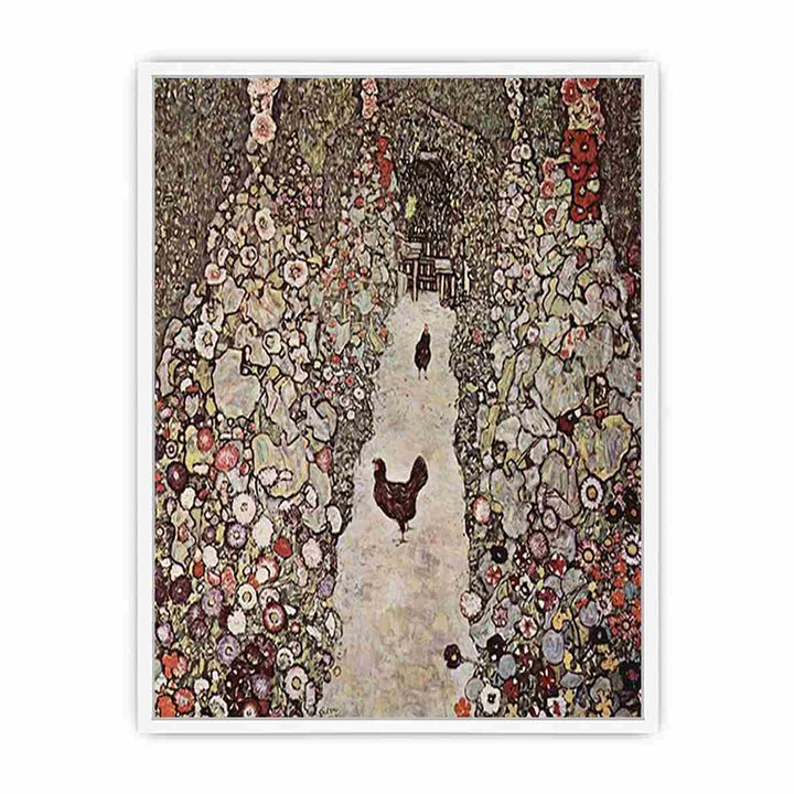 Garden with Roosters by Gustav Klimt