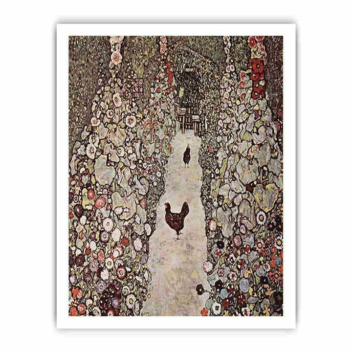 Garden with Roosters by Gustav Klimt