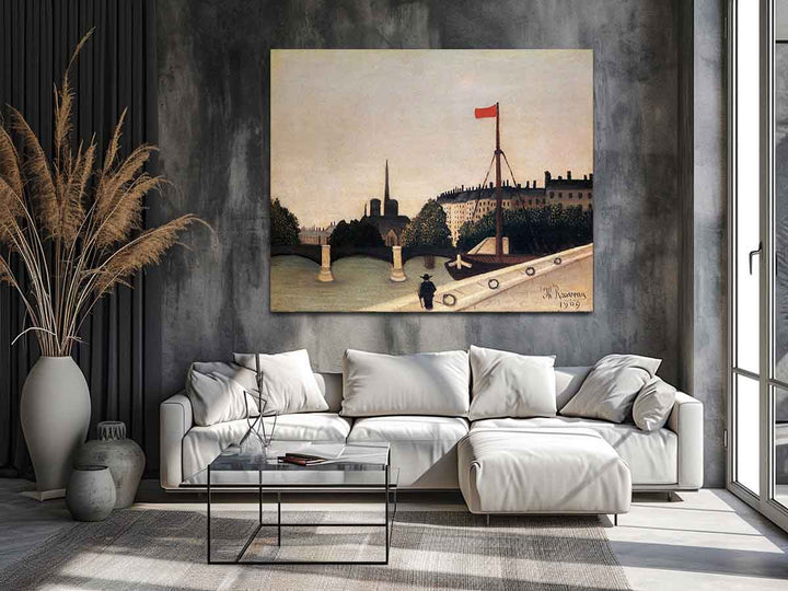 Notre Dame: View of the Ile Saint-Louis from the Quai Henri IV