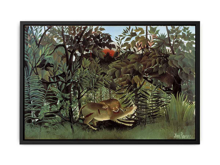The Hungry Lion Throws Itself On The Antelope 1905