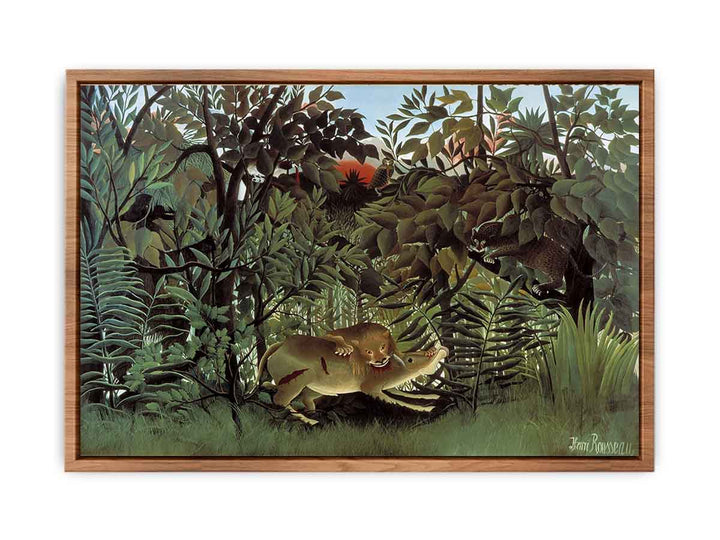 The Hungry Lion Throws Itself On The Antelope 1905