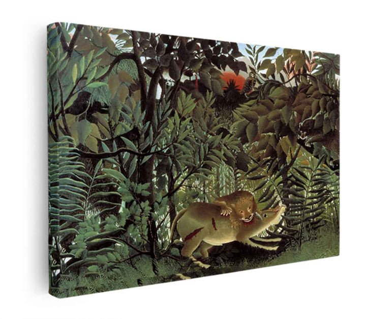 The Hungry Lion Throws Itself On The Antelope 1905