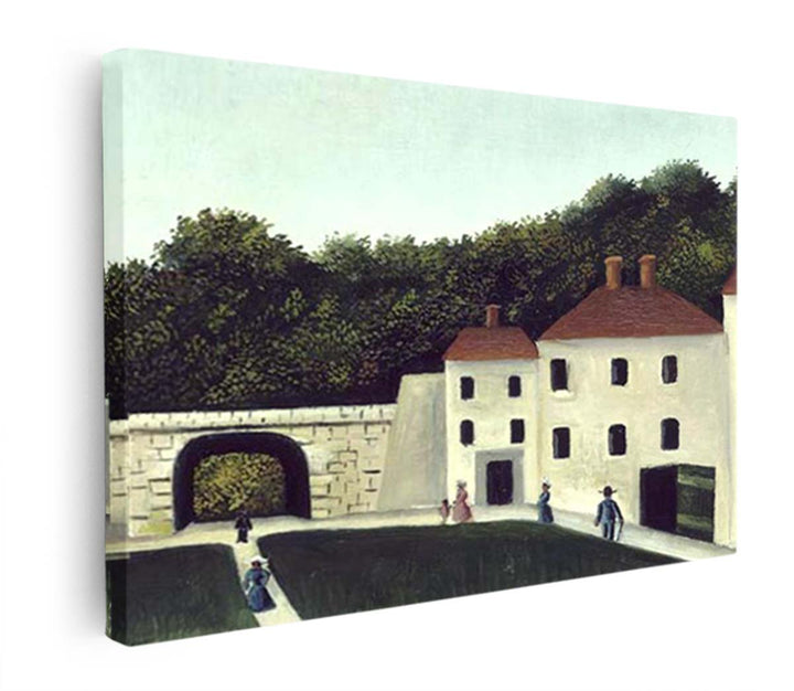 Promeneurs dans un parc