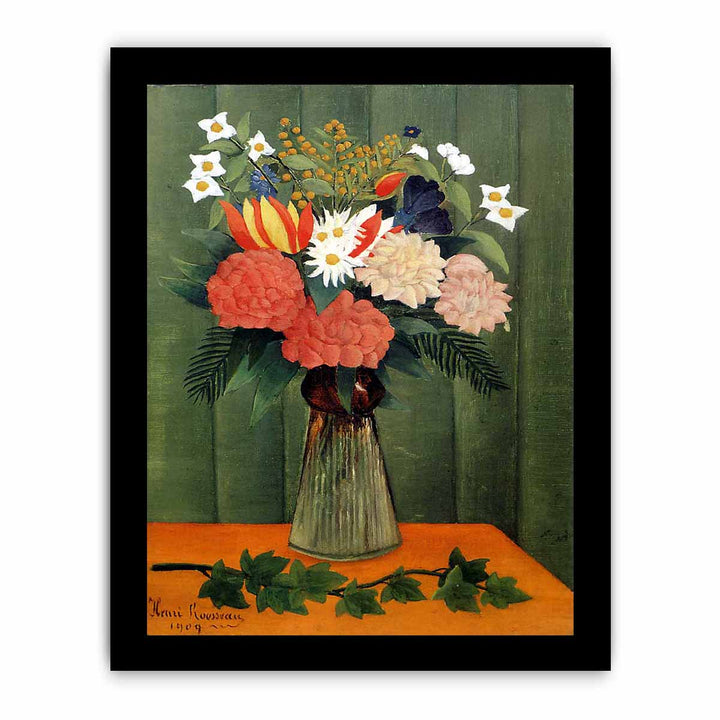 Bouquet Of Flowers With An Ivy Branch