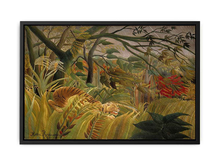 Tiger In A Tropical Storm Surprised