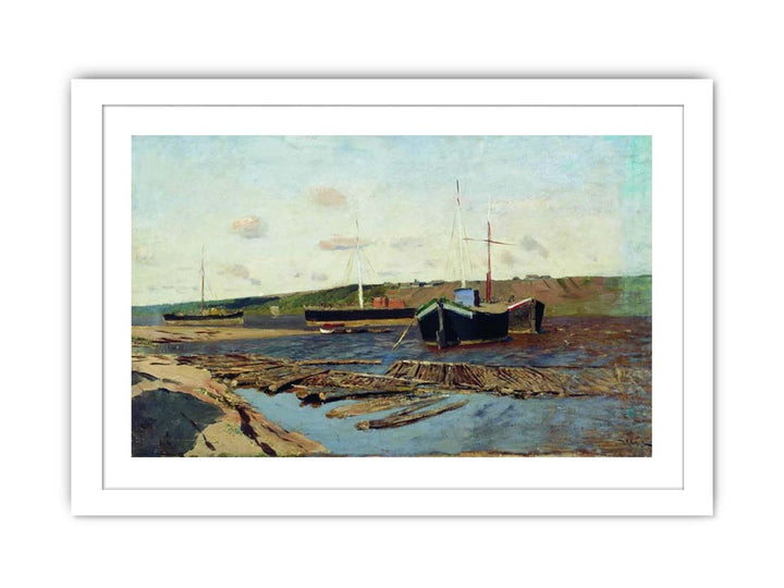 Volga. Barges.