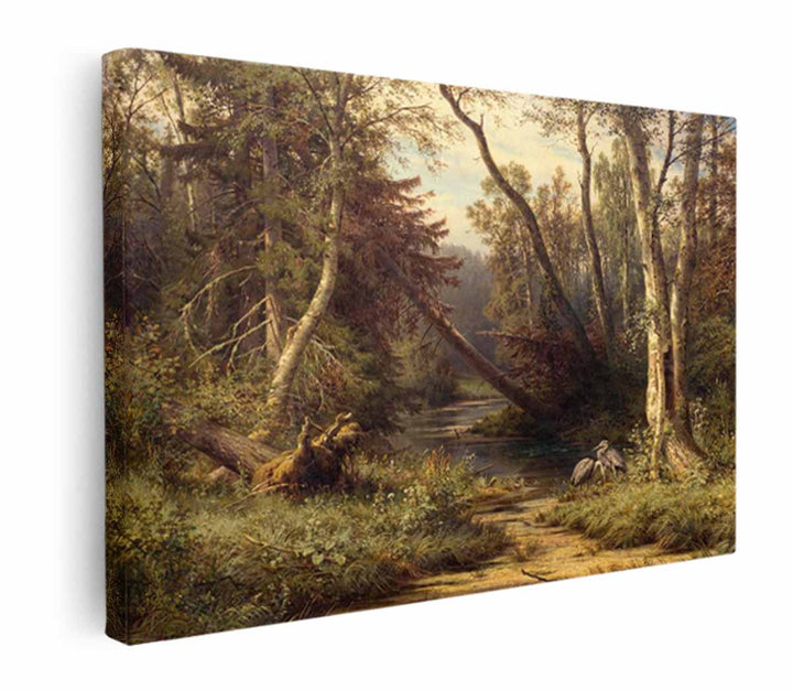 Forest Landscape with Herons