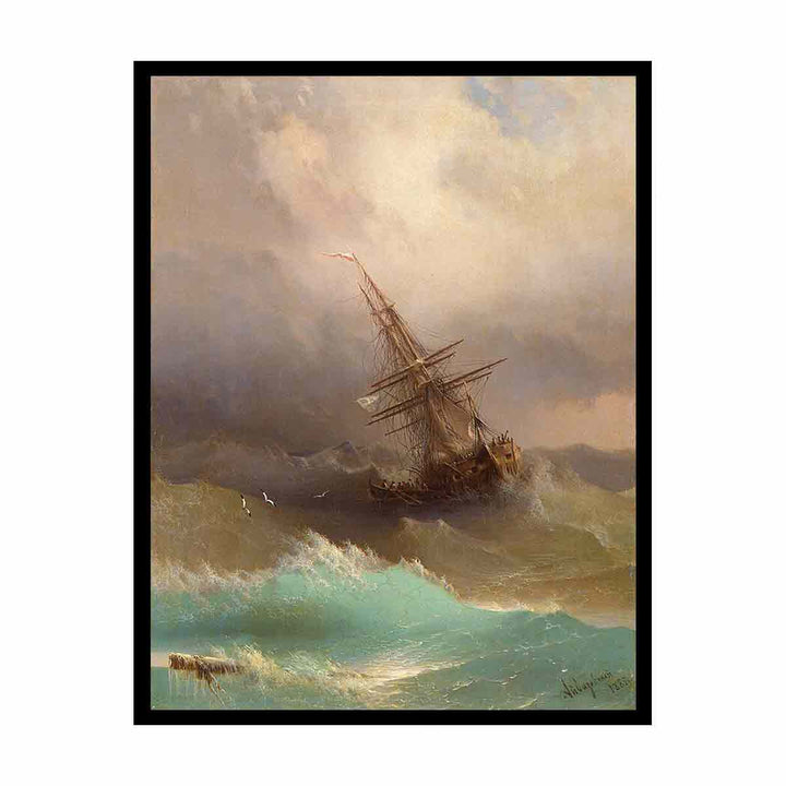 Ship in the Stormy Sea