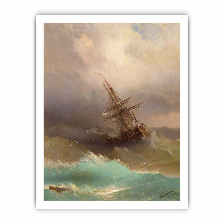 Ship in the Stormy Sea