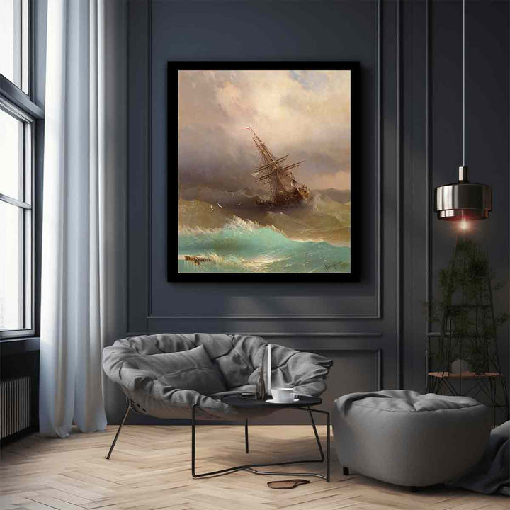 Ship in the Stormy Sea