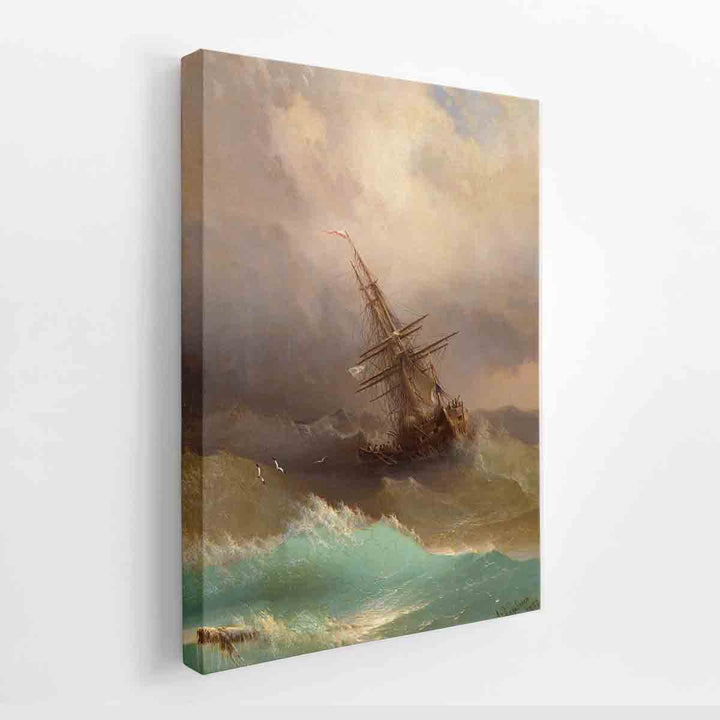Ship in the Stormy Sea