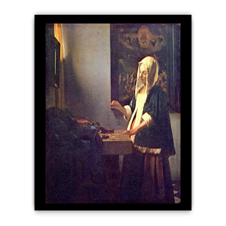 Woman Holding a Balance