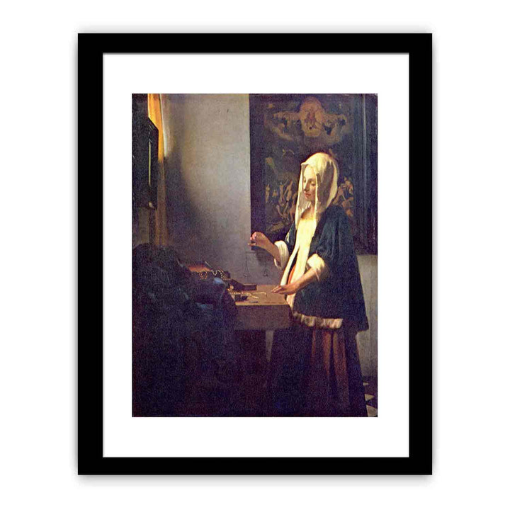 Woman Holding a Balance