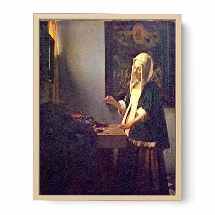 Woman Holding a Balance