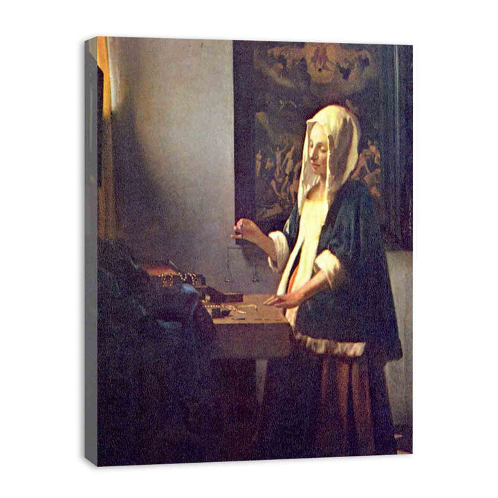 Woman Holding a Balance