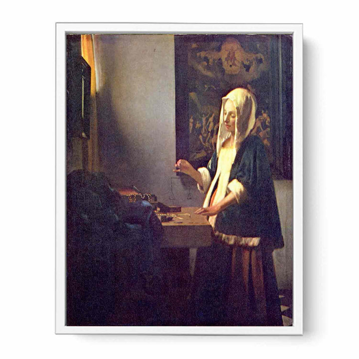 Woman Holding a Balance