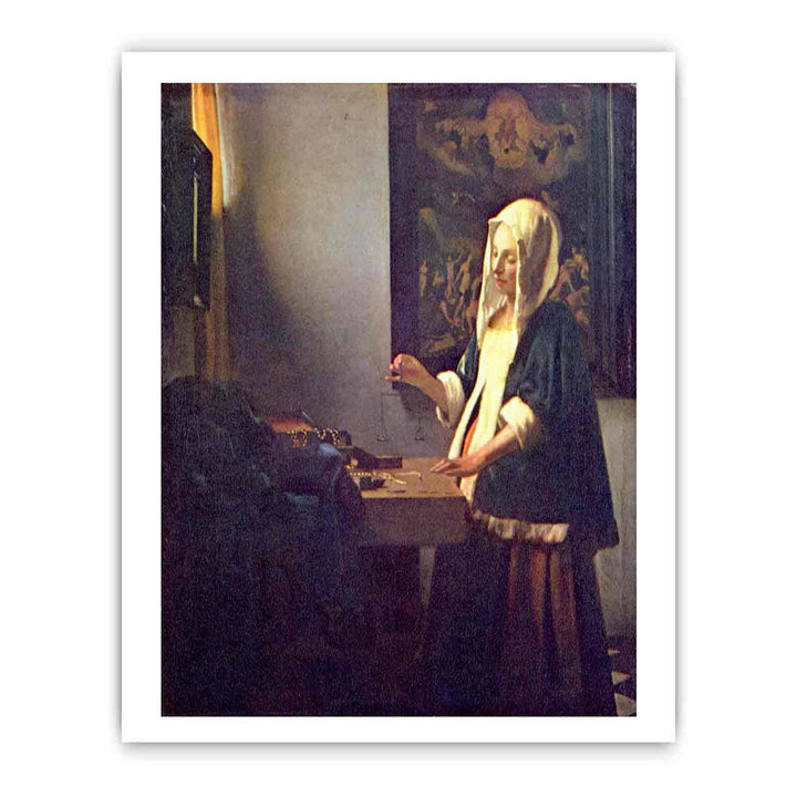 Woman Holding a Balance