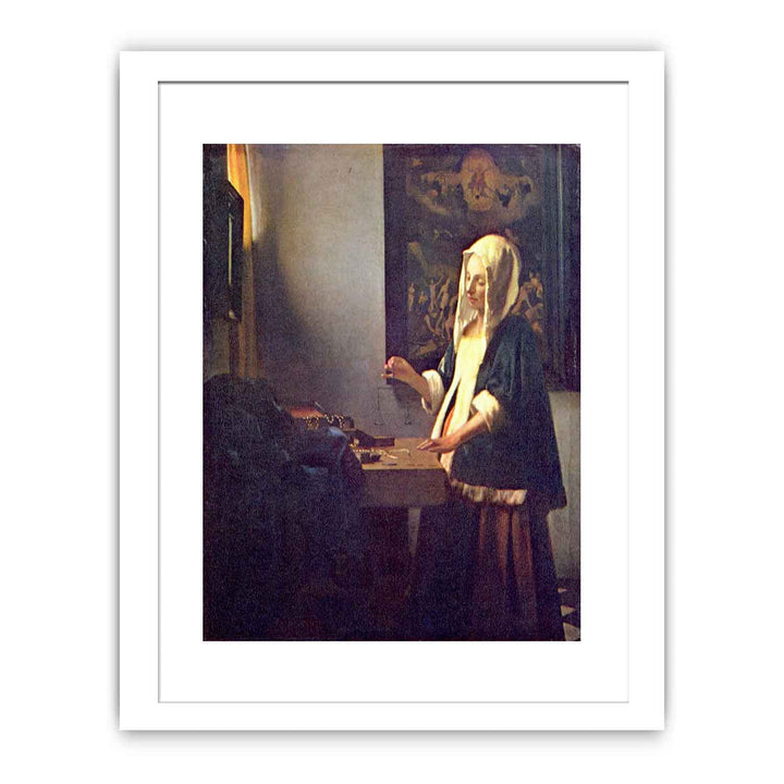 Woman Holding a Balance